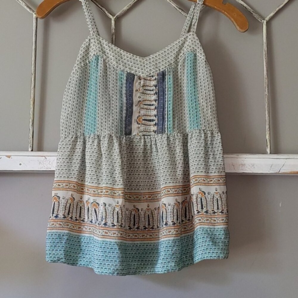Anthropologie Vanessa Virginia Montara boho pastel tank top size 2 - Picture 3 of 11